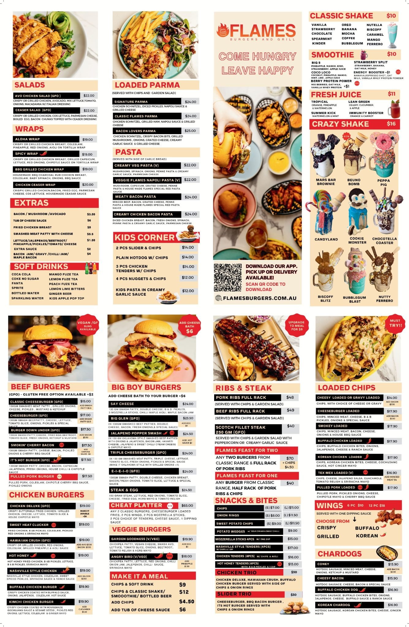 Menu – Flames Burgers & Grill